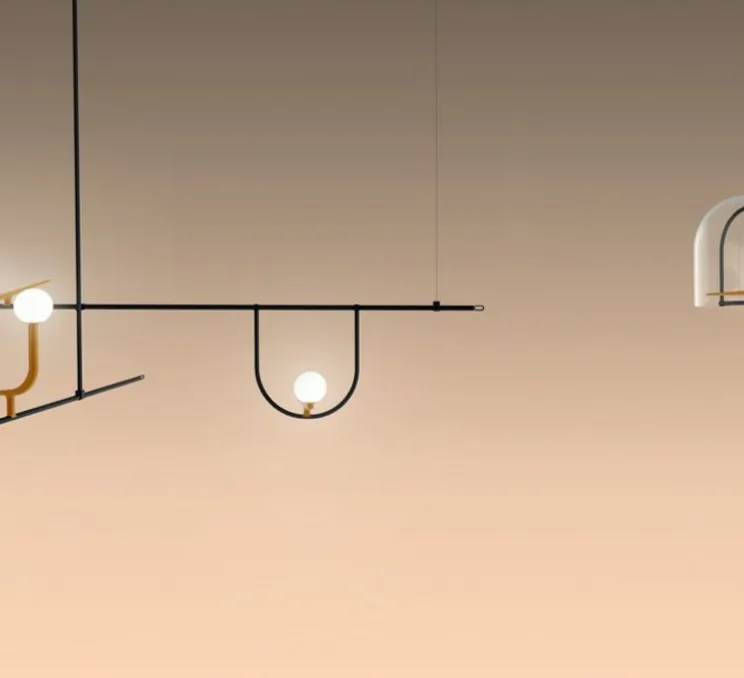 Suspension, Yanzi 1, noir, LED, 1500lm, 3000K, L156cm, H31,5cm - Artemide