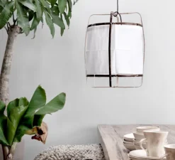 Suspension, Z5, noir, Cotton Cover, blanc, Ø42cm, H57cm - Ay Illuminate