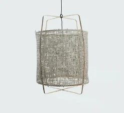 Suspension, Z1, papier gris, Ø67cm, H96cm - Ay Illuminate
