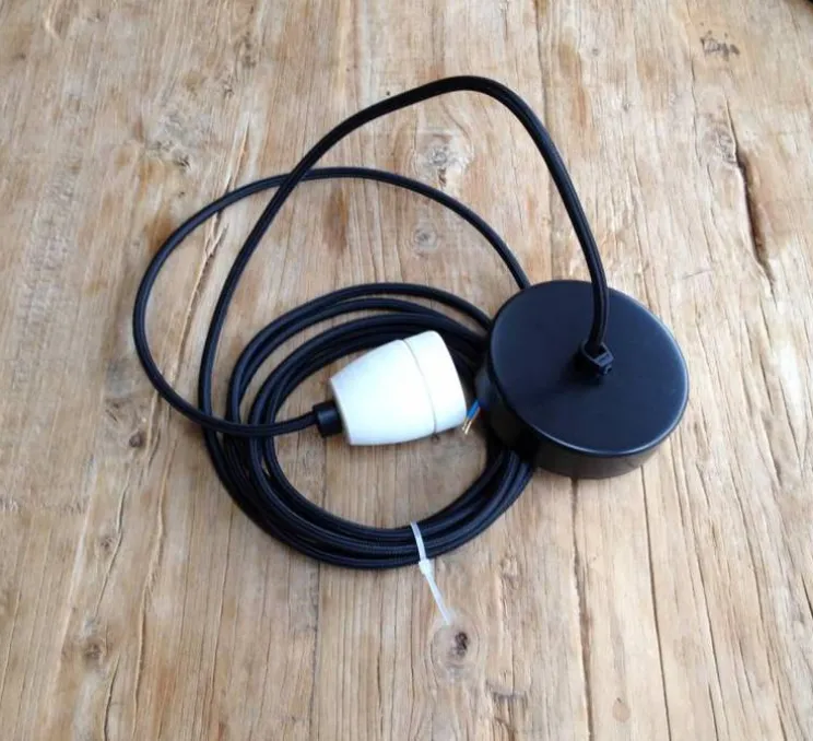 Suspension, Z11 Silk cashemere, noir, Ø48,5cm, H72,5cm - Ay Illuminate