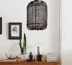 Suspension, Z5 Sisal net, noir, Ø42cm, H57cm - Ay Illuminate