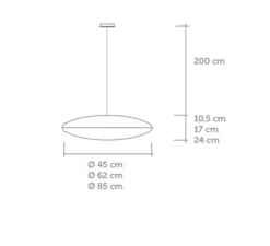 Suspension, ZEN, blanc, Ø62cm, H17cm - Celine-Wright