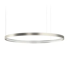 Suspension, Zero Round, sans rosace, titane, LED, 2700K, 3059lm, Ø75cm, H3cm - Panzeri
