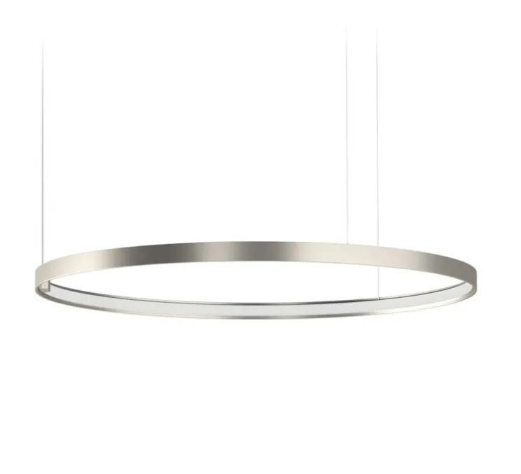 Suspension, Zero Round, sans rosace, titane, LED, 2700K, 3059lm, Ø75cm, H3cm - Panzeri