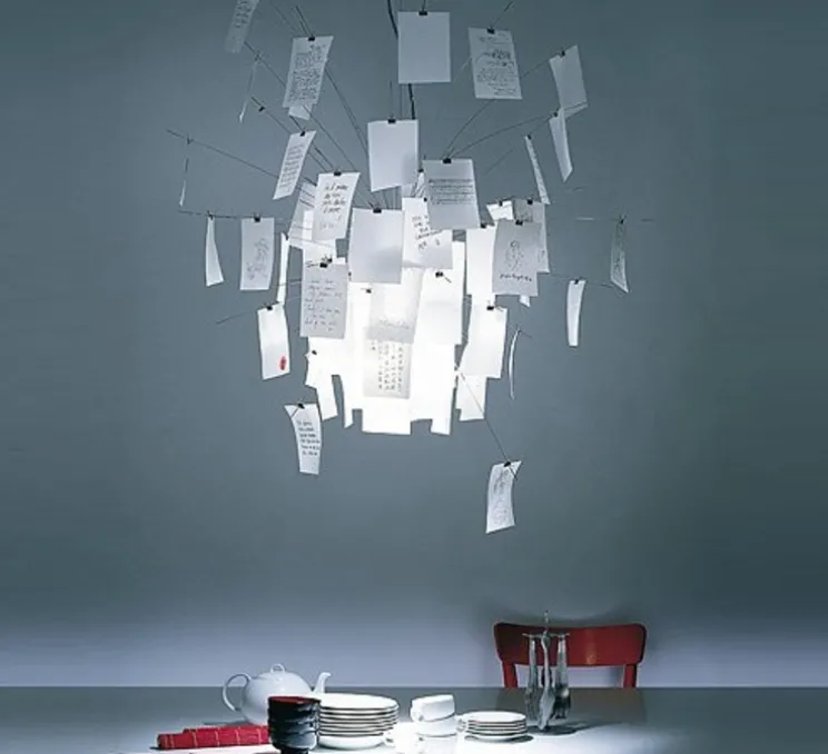 Suspension, Zettel'z 6, blanc, Ø80cm, H80cm - Ingo Maurer