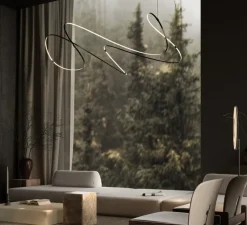 Suspension, Zigouzi 180, noir, LED, dim, 2700K, 10560 lm, Ø1740cm, H82cm - Dix heures dix