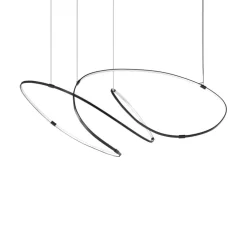 Suspension, Zigouzi 150, noir, LED, dim, 2700K, 7680 lm, L133cm, H85cm - Dix heures dix