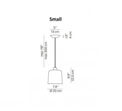 Suspension, Zile, blanc mat, Ø20cm, H22,5cm - Luceplan