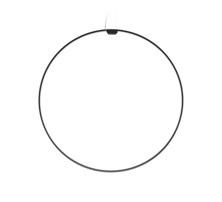 Suspension, Zéro round vertical, noir, LED, dim, 2700k, 3059 lm, Ø74cm, H5cm - Panzeri