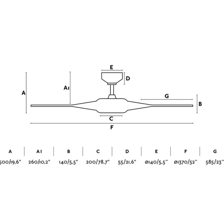 Ventilateur lumineux, COCOS, été/hiver, DC motor, blanc, LED, 3000K, 1600lm, Ø137cm, H26cm - FARO