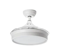 Ventilateur lumineux, Blanes XS, été/hiver, blanc mat, LED, dim, 3000 / 4000 / 6000K, 2400 lm, Ø91,5cm, H48cm - MDC
