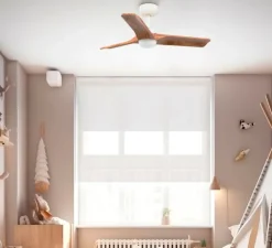 Ventilateur lumineux, Heywood S LED white flighter, bois, érable, LED, dim, 2700 à 6000K, 944 lm, Ø90cm, H27cm - Faro