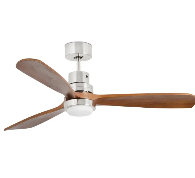 Ventilateur lumineux, LANTAU, été/hiver, nickel mat , LED, 3000K, 500lm, Ø132cm, H33cm - FARO
