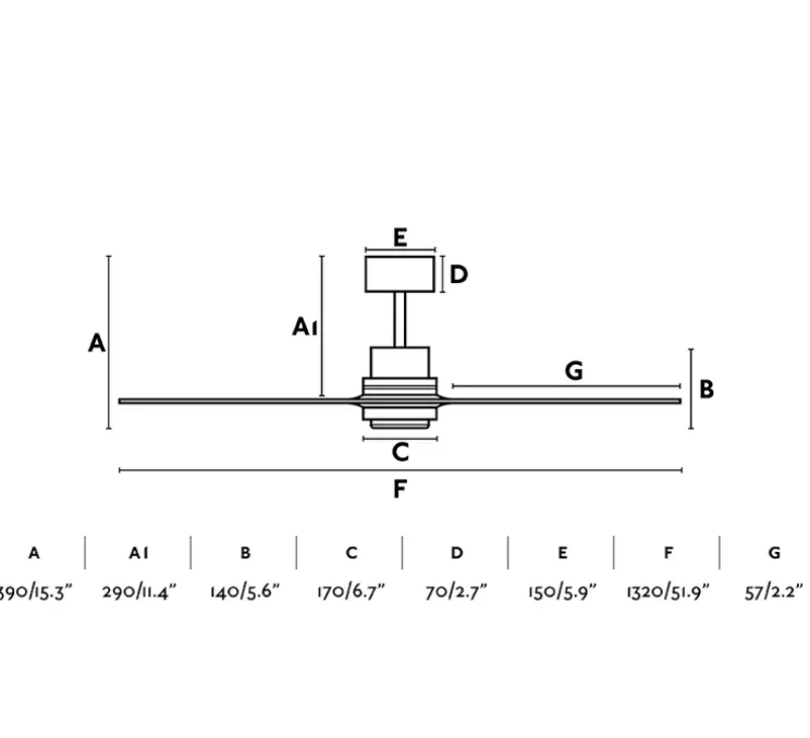 Ventilateur lumineux, LANTAU, été/hiver, nickel mat , LED, 3000K, 500lm, Ø132cm, H33cm - FARO
