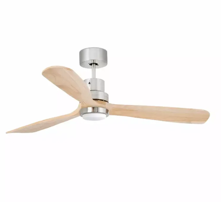 Ventilateur lumineux, LANTAU, nickel mat, pin, LED, 3000k, 900 lm, Ø132cm, H33cm - Faro