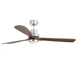 Ventilateur lumineux, LANTAU-G, été/hiver, nickel mat , LED, 3000K, 500lm, Ø168cm, H41cm - FARO