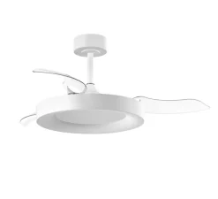 Ventilateur lumineux, Lisboa, été/hiver, blanc mat, LED, dim, 3000 / 4000 / 6000K, 5500 lm, Ø106,5cm, H48,5cm - MDC