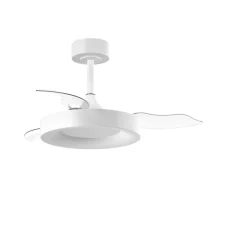 Ventilateur lumineux, Lisboa XS, été/hiver, blanc mat, LED, dim, 3000 / 4000 / 6000K, 5000 lm, Ø91,5cm, H43,5cm - MDC