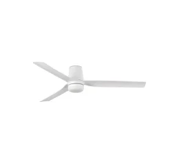 Ventilateur lumineux, Mini Punt Tube S TUYA, blanc, LED, dim, 2700-4000-6000K, 480 lm, Ø90cm, H23cm - Faro