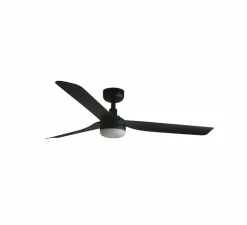 Ventilateur lumineux, Punt M, noir, LED, dim, 3000 - 4200 - 6500K, 723 lm, Ø130cm, H32,2cm - Faro