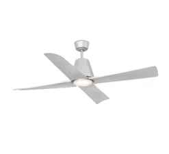 ventilateur lumineux, TYPHOON, été/hiver, DC Motor, gris, IP44, LED, 3000K, 900lm, Ø127cm, H39cm - Faro