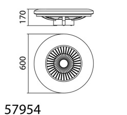 Ventilateur lumineux, Wind, été/hiver, blanc, LED, dim, 2700-5000K, 4000 lm, Ø60cm, H17cm - MDC